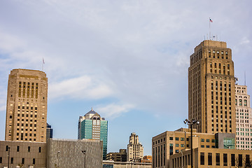 Image showing Kansas City skyline at sunrise