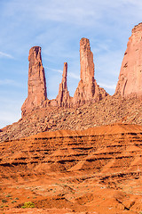 Image showing Monument valley under the blue sky