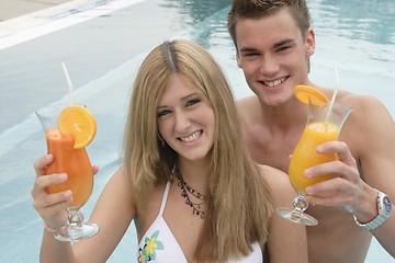 Image showing Couple at pool