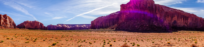 Image showing Monument valley under the blue sky