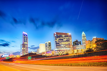 Image showing Downtown of Charlotte  North Carolina skyline