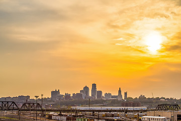 Image showing Kansas City skyline at sunrise