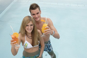 Image showing Couple at pool