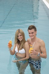 Image showing Couple at pool