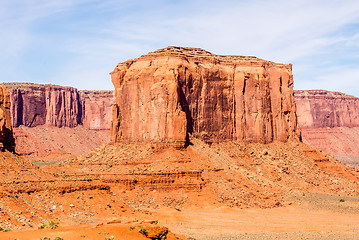 Image showing Monument valley under the blue sky