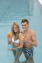 Image showing Couple at pool