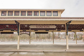 Image showing old historil classical rain station building