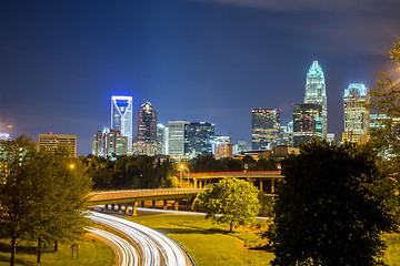 Image showing Downtown of Charlotte  North Carolina skyline