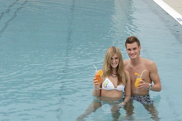 Image showing Couple at pool