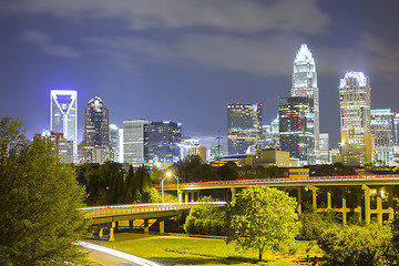 Image showing Downtown of Charlotte  North Carolina skyline