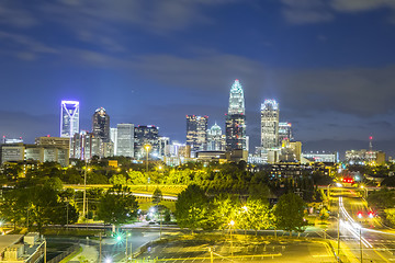 Image showing Downtown of Charlotte  North Carolina skyline