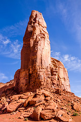 Image showing Monument valley under the blue sky