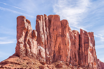 Image showing Monument valley under the blue sky