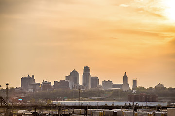 Image showing Kansas City skyline at sunrise