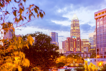 Image showing Downtown of Charlotte  North Carolina skyline