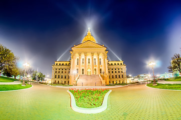 Image showing topeka kansas downtown at night