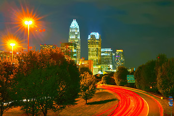 Image showing Downtown of Charlotte  North Carolina skyline