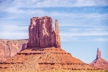 Image showing Monument valley under the blue sky