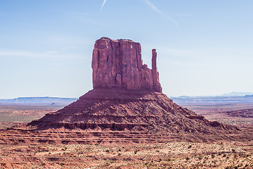 Image showing Monument valley under the blue sky