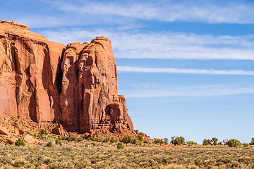 Image showing Monument valley under the blue sky