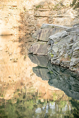 Image showing stone and  reflections at a quarry