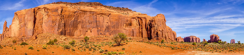 Image showing Monument valley under the blue sky