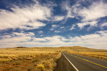 Image showing road to Meteor Crater in Winslow Arizona USA