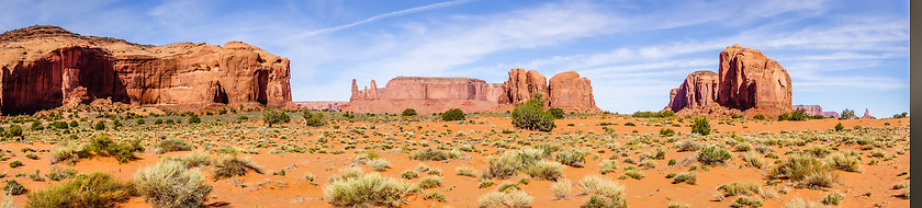 Image showing Monument valley under the blue sky