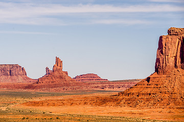 Image showing Monument valley under the blue sky