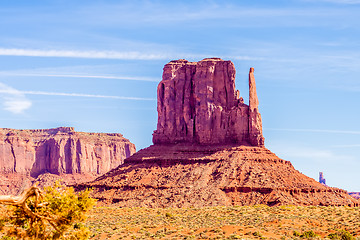 Image showing Monument valley under the blue sky