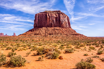 Image showing Monument valley under the blue sky