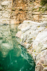 Image showing stone and  reflections at a quarry