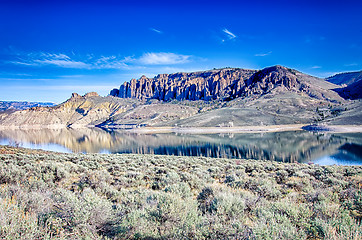 Image showing blue mesa reservoir in gunnison national forest colorado