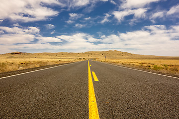 Image showing road to Meteor Crater in Winslow Arizona USA