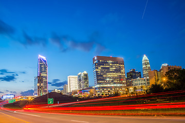 Image showing Downtown of Charlotte  North Carolina skyline