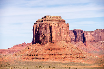 Image showing Monument valley under the blue sky