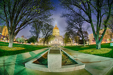 Image showing topeka kansas downtown at night