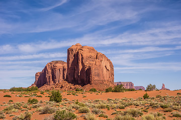 Image showing Monument valley under the blue sky