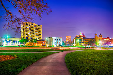 Image showing topeka kansas downtown at night