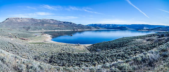 Image showing blue mesa reservoir in gunnison national forest colorado