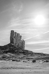 Image showing Monument valley under the blue sky