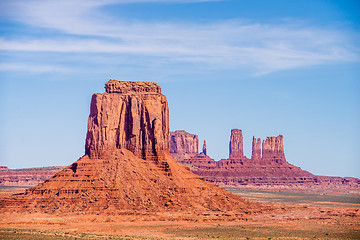 Image showing Monument valley under the blue sky