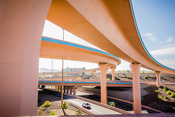 Image showing highway bridges near Albuquerque new mexico