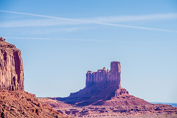 Image showing Monument valley under the blue sky