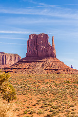 Image showing Monument valley under the blue sky