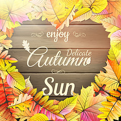Image showing Autumn typography poster. EPS 10