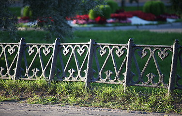 Image showing pattern on ancient cast iron fence