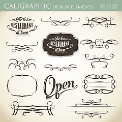 Image showing calligraphic design elements to embellish your layout