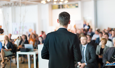 Image showing Speaker at Business Conference and Presentation.