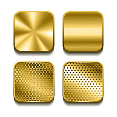 Image showing Apps metal icon set.